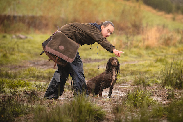 Young dog trainer