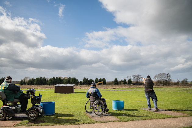 Getting around a clay ground in a wheelchair