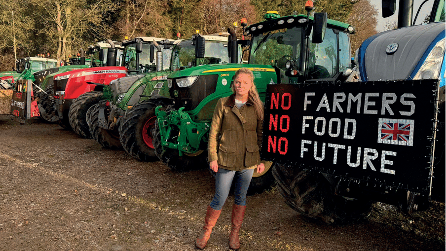 Harriet Cross MP tractor protest
