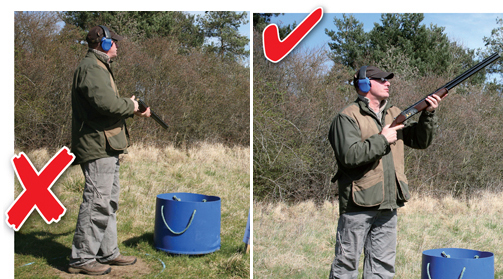 Clay shooting stance