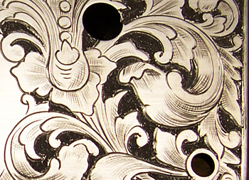 In shotgun engraving, what are acanthus leaves?