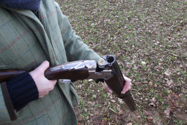 Female Gun with shotgun