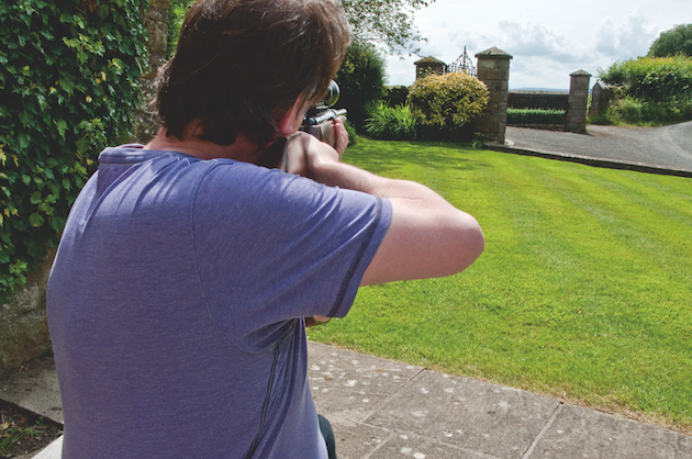 shooting an air rifle 