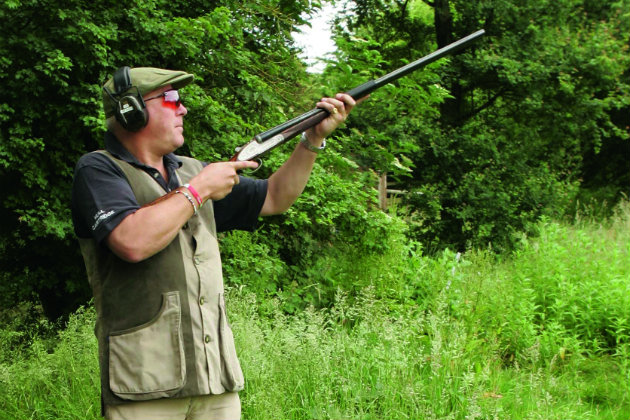 Man shooting gun