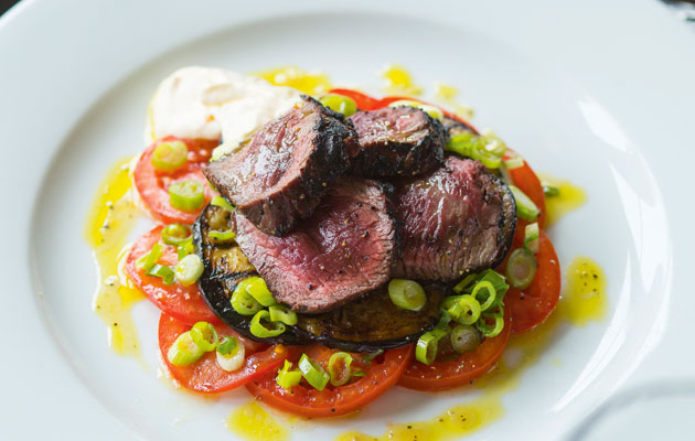 Barbecued saddle of venison