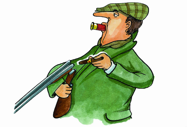 cigar smoking Gun