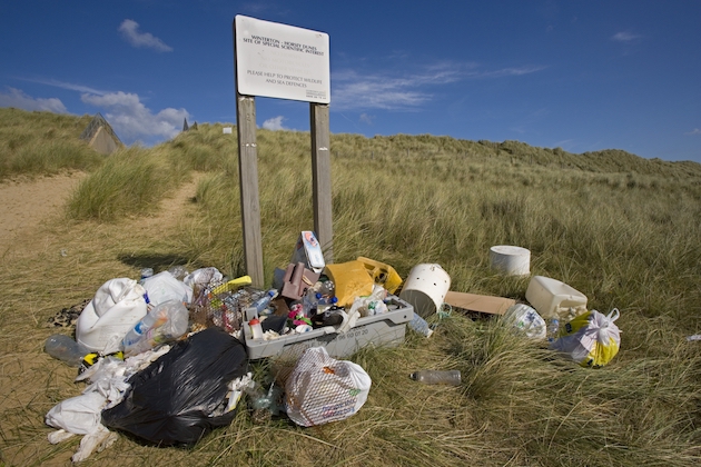 Rural vandalism littering 