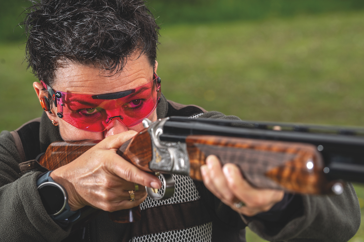 Three guns for women shooters: Becky McKenzie makes an inspection.