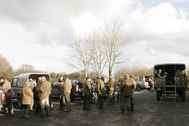 shooters wearing wellies 