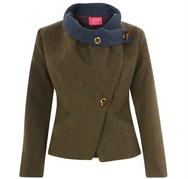 fitted women's tweed jacket.