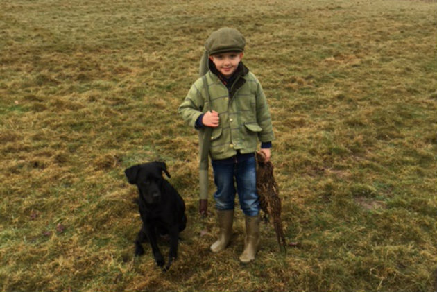 Young boy in tweeds 