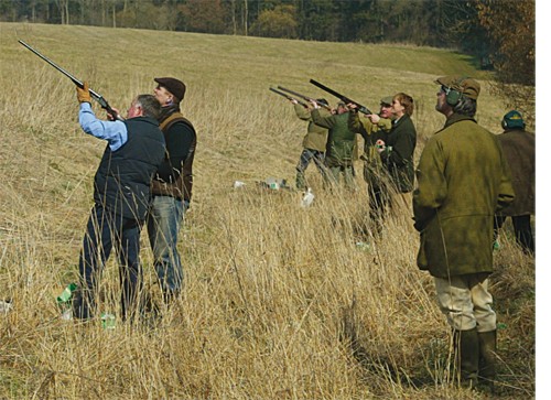 Partridge shooting clay practice