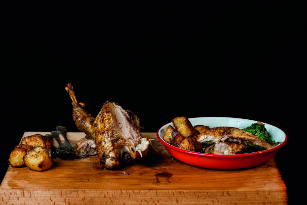 Roasted hen pheasant &amp; game chips by Tim Maddams