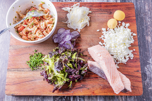 Wild sea trout with crayfish recipe