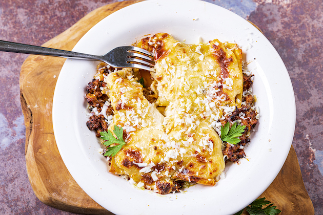 A recipe for venison cannelloni