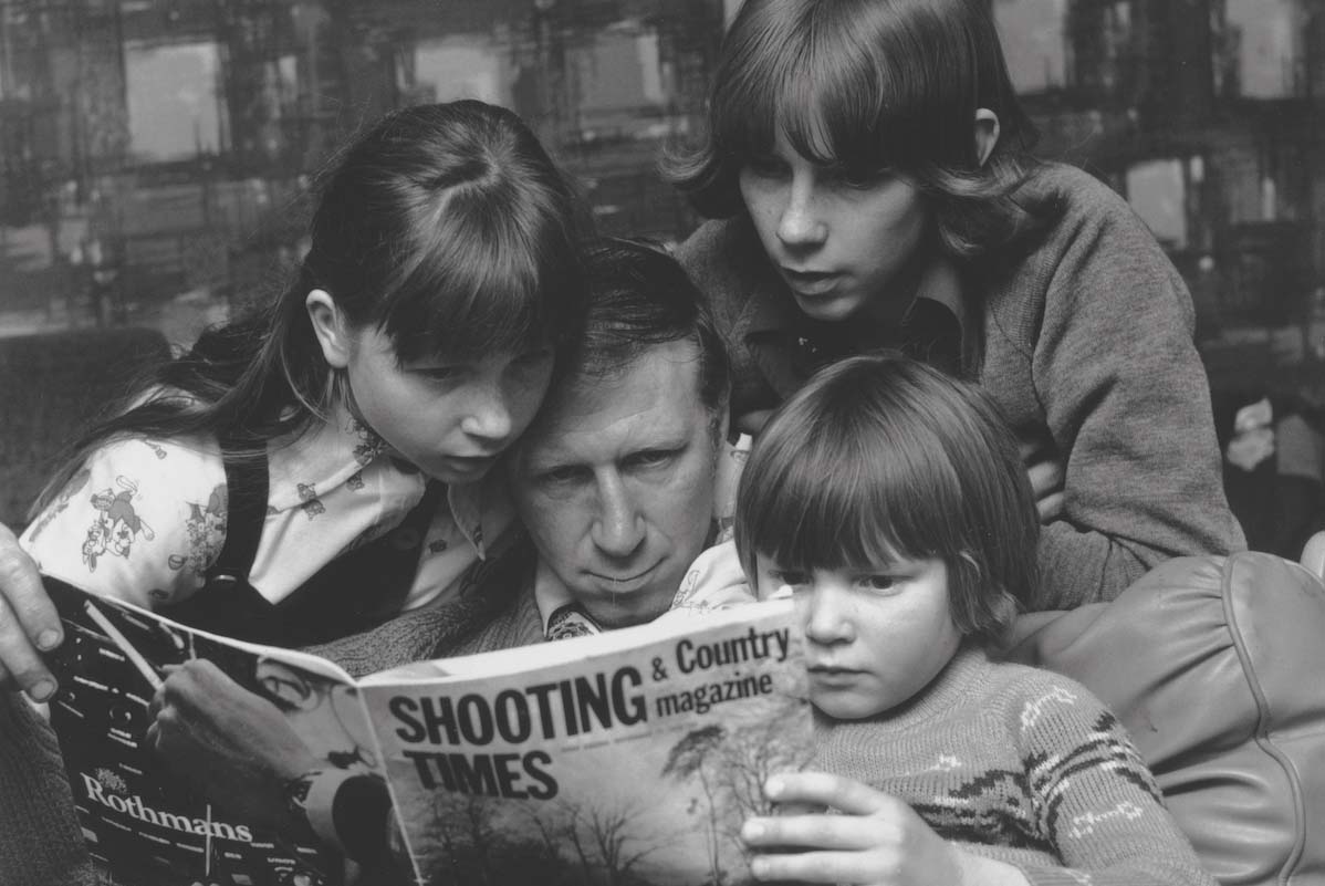 Jack Charlton reading Shooting Times 