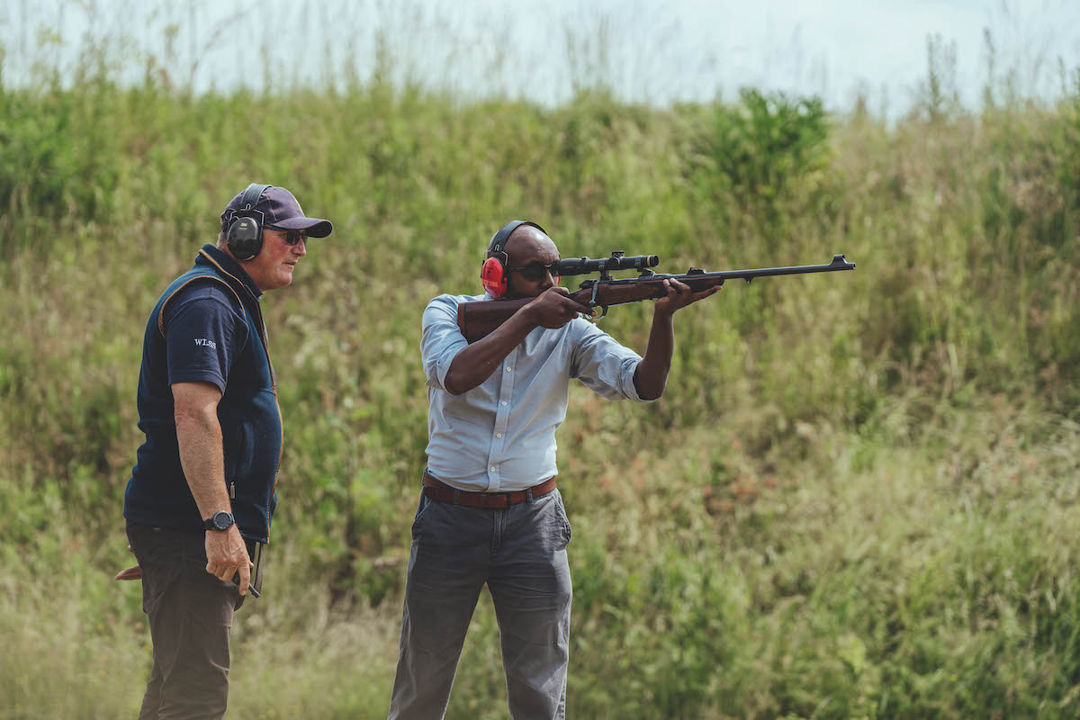 shooting rifle