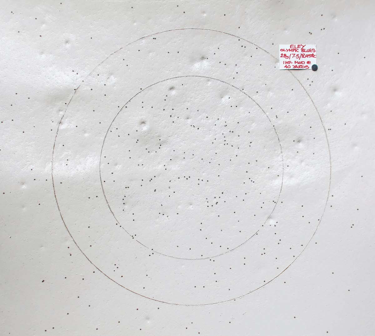 Eley Olympic Blue cartridge test pattern test