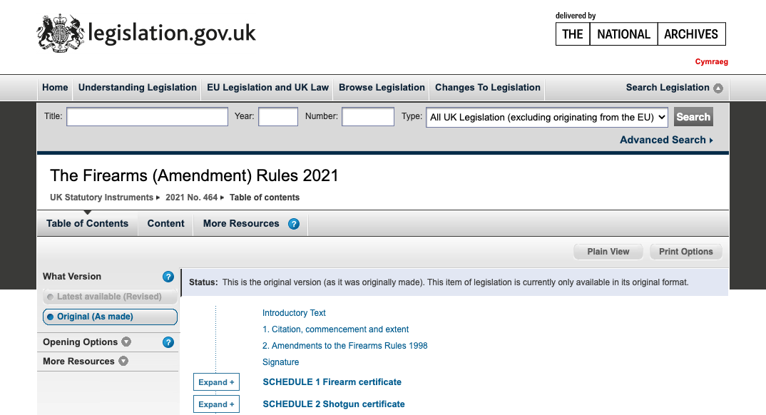 Firearms regulations 