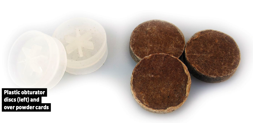 Plastic obturator discs 