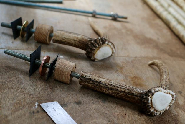make an antler walking stick 
