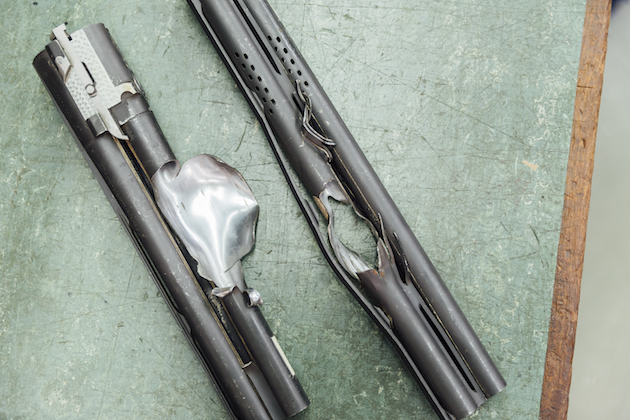 damaged gun barrels