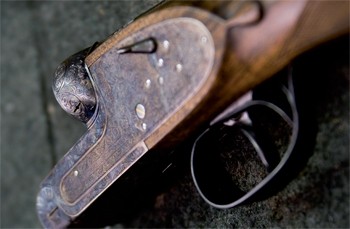 Why are some shotguns coloured blue and brown?
