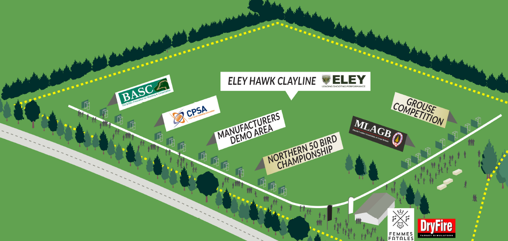 The clayline at the Northern Shooting Show 2018