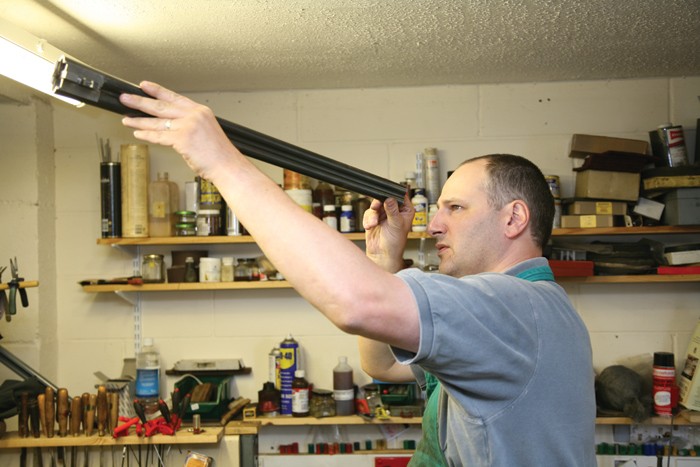 Why are there dark rings down each barrel of my gun?