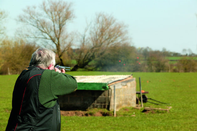 down the line trap shooting