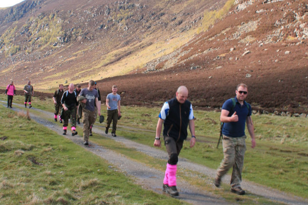 Angus Glens Moorland Group keepers climbing Munro 