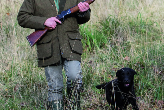 man with gundog 