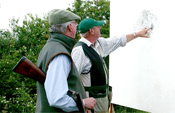 Will a 20-bore and a 12-bore shotgun throw the same patterns?