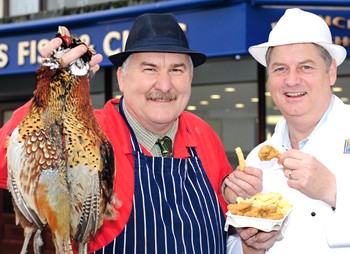 Holkham pheasants on the menu at local chip shop