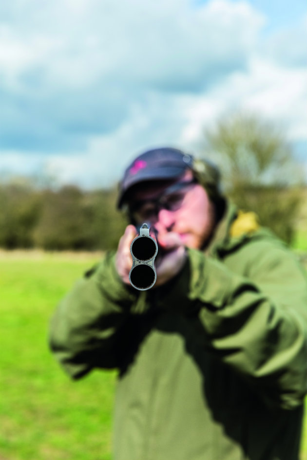 pointing a gun
