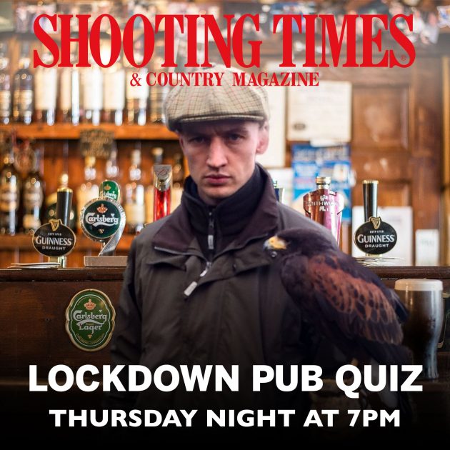 This evening&#8217;s entertainment sorted. The Shooting Times Lockdown Pub Quiz takes place at 7pm.
