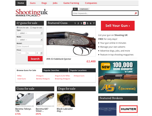 New Shooting UK Guns For Sale website