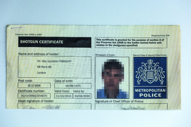 shotgun certificate applications