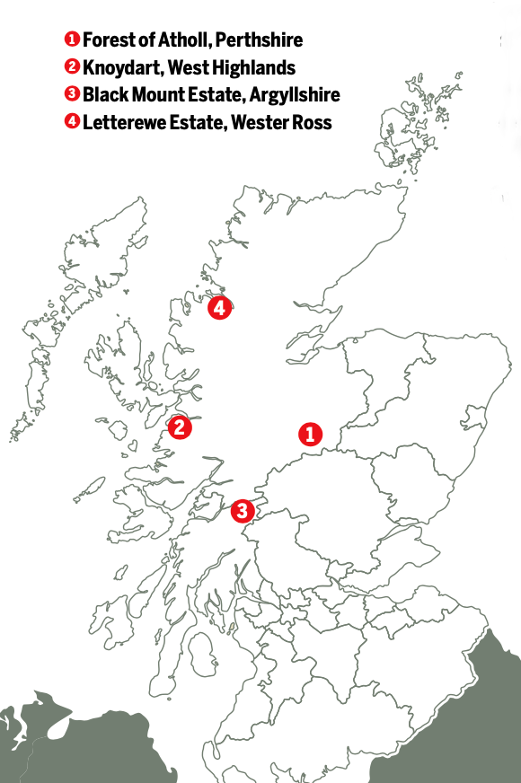 stalking map of Scotland
