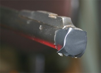 Is taping the end of my rifle-barrel safe?