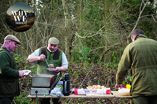 Nothing tastes better than simple food eaten outdoors on a shoot day