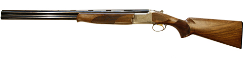 ></noscript></img><br />
<br />
The B525 is one of the classic over-under sporting shotguns, with a tried and tested action famed, like all Brownings, for its strength and reliability. <br />
<br />
This is an excellent gun, available in lightweight form with virtually all of the metal parts of the gun made from alloys. <br />
<br />
Only the detonating face of the action is made from steel, a steel billet inserted to provide strength. This gives added security but also keeps the weight down to 6¼lbs ? remarkable for a 12-bore over-under shotgun. <br />
<br />
The 28″ barrels are standard chopper lump steel numbers, with multichokes. <br />
<br />
These ?standard? barrels do lend the gun a certain weight to the front hand – certainly forward of the hinge pin. <br />
<br />
This may be something of a boon, however as this will help in creating and maintaining a good swing and also helps reduce muzzle flip when firing. <br />
<br />
It is excellent value for money, and is a good looking tool, with foliate and game scene engraving on the boxlock action, though the weight saving measures can leave the gun feeling a little synthetic in the hands. <br />
<br />
A full pistol grip might be a bit off-putting for those making a change late in life, but otherwise this is a relatively inexpensive and flexible tool.</p>
<h2>
    <a href=
