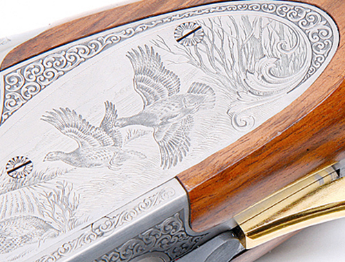 Browning Heritage shotgun engraving.