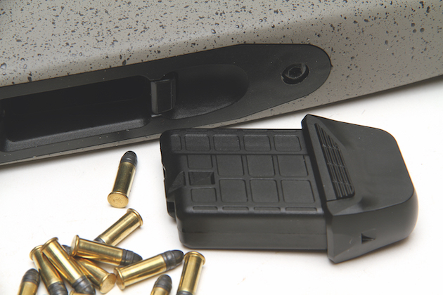 Box magazine on rifle