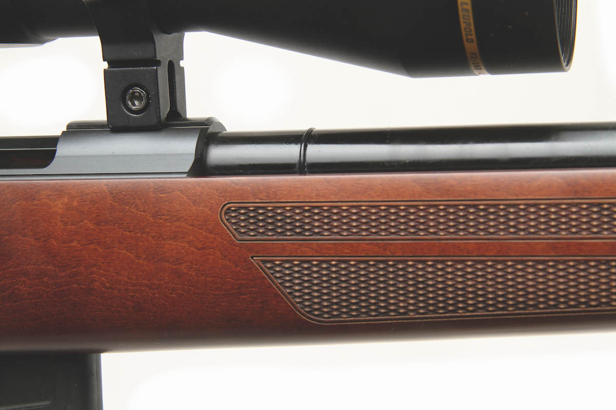 Grip on rifle 