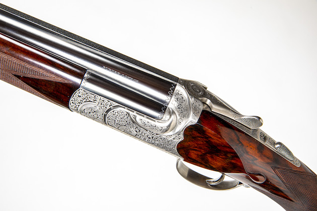 Scroll engraving on Purdey