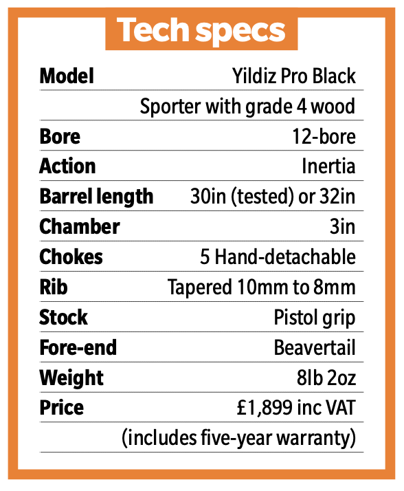 Yildiz Pro Black tech specs 