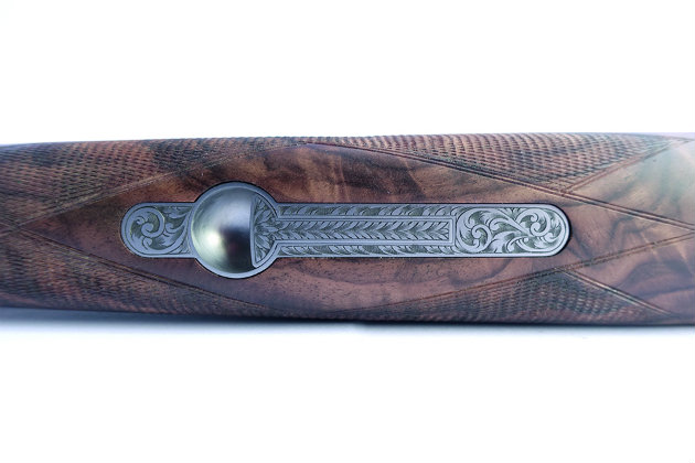 metal engraving on Perazzi 