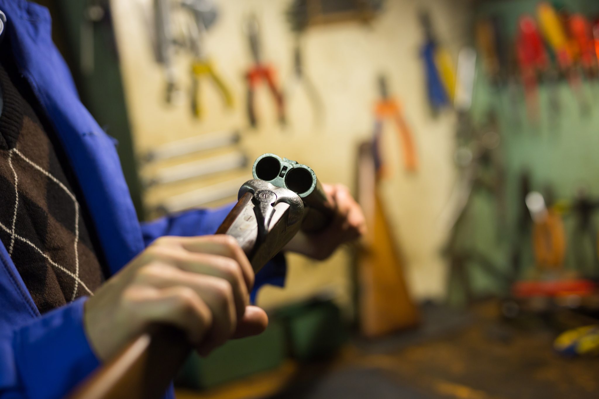 Gunsmith representing gun trade
