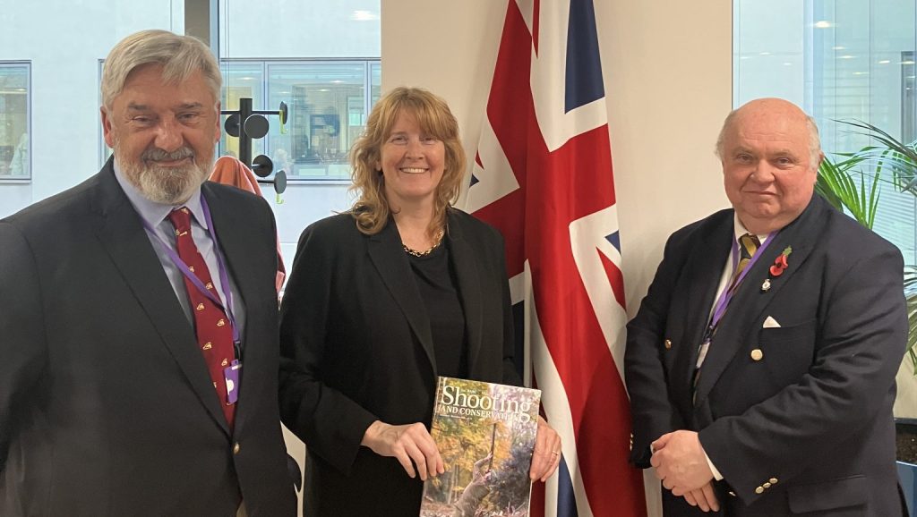 BASC's Christopher Graffius and Bill Harriman met with policing minister Sarah Jones MP on 12 November. Credit: BASC.